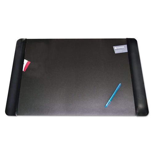 Artistic® wholesale. Executive Desk Pad With Antimicrobial Protection, Leather-like Side Panels, 36 X 20, Black. HSD Wholesale: Janitorial Supplies, Breakroom Supplies, Office Supplies.