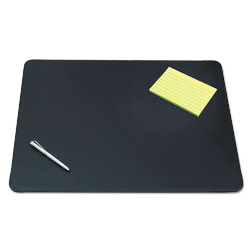 Artistic® wholesale. Sagamore Desk Pad W-decorative Stitching, 24 X 19, Black. HSD Wholesale: Janitorial Supplies, Breakroom Supplies, Office Supplies.