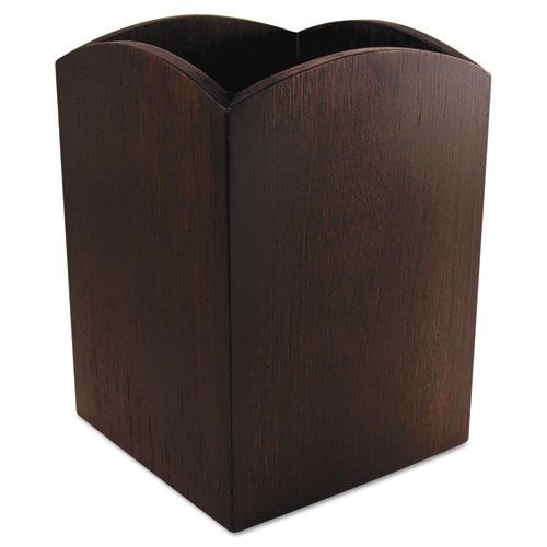 Artistic® wholesale. Bamboo Curved Pencil Cup, 3 X 3  4 1-4, Espresso Brown. HSD Wholesale: Janitorial Supplies, Breakroom Supplies, Office Supplies.
