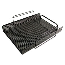 Load image into Gallery viewer, Artistic® wholesale. Urban Collection Punched Metal Letter Tray, 1 Section, Letter Size Files, 10&quot; X 13.75&quot; X 3.5&quot;, Black. HSD Wholesale: Janitorial Supplies, Breakroom Supplies, Office Supplies.