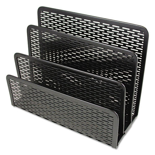 Artistic® wholesale. Urban Collection Punched Metal Letter Sorter, 3 Sections, Dl To A6 Size Files, 6.5" X 3.25" X 5.5", Black. HSD Wholesale: Janitorial Supplies, Breakroom Supplies, Office Supplies.