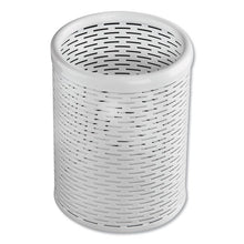 Load image into Gallery viewer, Artistic® wholesale. Urban Collection Punched Metal Pencil Cup, 3 1-2 X 4 1-2, White. HSD Wholesale: Janitorial Supplies, Breakroom Supplies, Office Supplies.