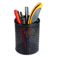 Artistic® wholesale. Urban Collection Punched Metal Pencil Cup, 3 1-2 X 4 1-2, Black. HSD Wholesale: Janitorial Supplies, Breakroom Supplies, Office Supplies.