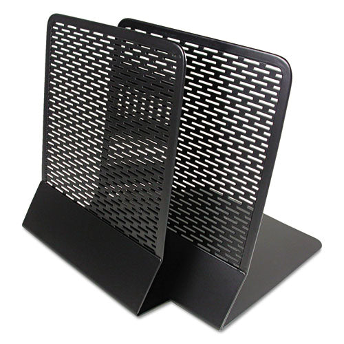 Artistic® wholesale. Urban Collection Punched Metal Bookends, 6 1-2 X 6 1-2 X 5 1-2, Black. HSD Wholesale: Janitorial Supplies, Breakroom Supplies, Office Supplies.
