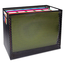 Load image into Gallery viewer, Artistic® wholesale. Urban Collection Punched Metal Desktop File, 1 Section, Letter To Legal Size Files, 13&quot; X 5.75&quot; X 10.75&quot;, Black. HSD Wholesale: Janitorial Supplies, Breakroom Supplies, Office Supplies.