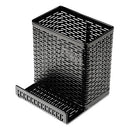 Artistic® wholesale. Urban Collection Punched Metal Pencil Cup-cell Phone Stand, 3 1-2 X 3 1-2, Black. HSD Wholesale: Janitorial Supplies, Breakroom Supplies, Office Supplies.