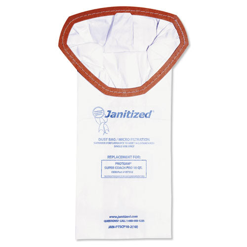 Janitized® wholesale. Vacuum Filter Bags Designed To Fit Proteam Super Coach Pro 10, 100-ct. HSD Wholesale: Janitorial Supplies, Breakroom Supplies, Office Supplies.