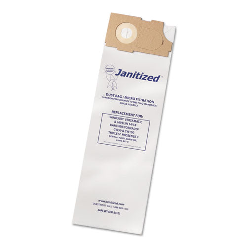 Janitized® wholesale. Vacuum Filter Bags Designed To Fit Windsor Versamatic, 100-ct. HSD Wholesale: Janitorial Supplies, Breakroom Supplies, Office Supplies.