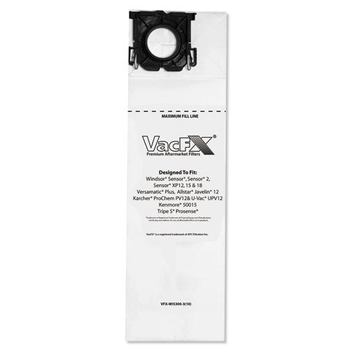 VacFX® wholesale. Vacuum Filter Bags Designed To Fit Windsor Sensor S-s2-xp-veramatic Plus, 100-ct. HSD Wholesale: Janitorial Supplies, Breakroom Supplies, Office Supplies.