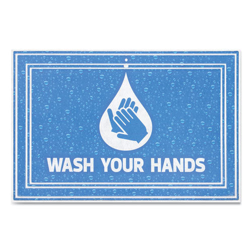 Apache Mills® wholesale. Message Floor Mats, 24 X 36, Blue, 
