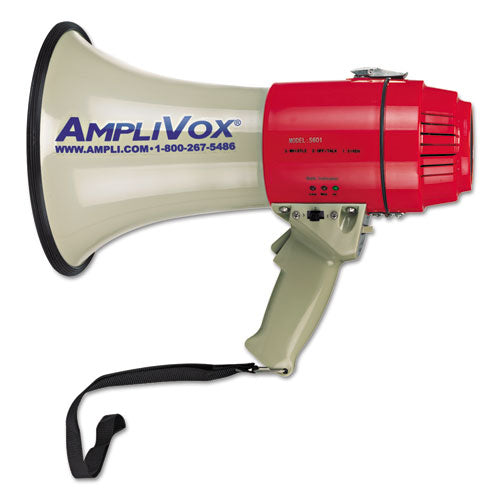 AmpliVox® wholesale. Mitymeg Piezo Dynamic Megaphone, 15w, 5-8 Mile Range. HSD Wholesale: Janitorial Supplies, Breakroom Supplies, Office Supplies.
