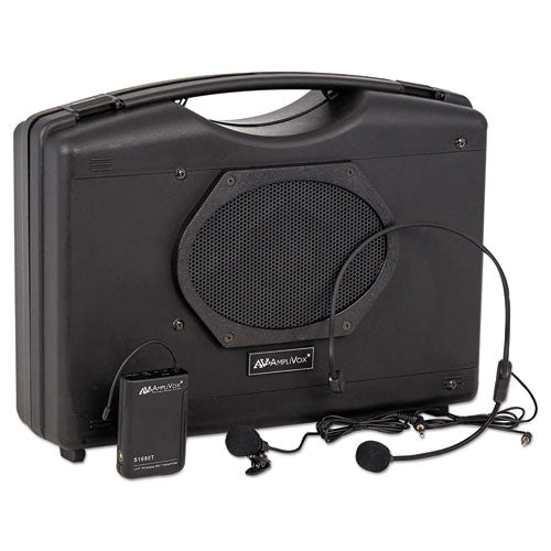 AmpliVox® wholesale. Bluetooth Audio Portable Buddy With Wireless Handsfree Mic, 50w, Black. HSD Wholesale: Janitorial Supplies, Breakroom Supplies, Office Supplies.
