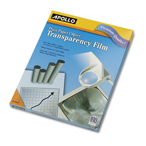 Apollo® wholesale. Plain Paper B-w Transparency Film, Letter, Clear, 100-box. HSD Wholesale: Janitorial Supplies, Breakroom Supplies, Office Supplies.