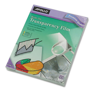 Apollo® wholesale. Write-on Transparency Film, Letter, Clear, 100-box. HSD Wholesale: Janitorial Supplies, Breakroom Supplies, Office Supplies.