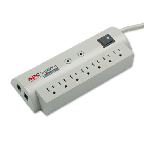 APC® wholesale. Surgearrest Personal Power Surge Protector, 7 Outlets, 6 Ft Cord, 240 Joules. HSD Wholesale: Janitorial Supplies, Breakroom Supplies, Office Supplies.
