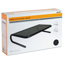 Load image into Gallery viewer, Allsop® wholesale. Metal Art Monitor Stand, 19&quot; X 12.5&quot; X 5.25&quot;, Black, Supports 30 Lbs. HSD Wholesale: Janitorial Supplies, Breakroom Supplies, Office Supplies.
