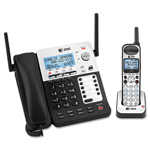 AT&T® wholesale. Sb67138 Dect 6.0 Phone-answering System, 4 Line, 1 Corded-1 Cordless Handset. HSD Wholesale: Janitorial Supplies, Breakroom Supplies, Office Supplies.
