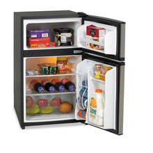 Load image into Gallery viewer, Avanti wholesale. AVANTI Counter-height 3.1 Cu. Ft Two-door Refrigerator-freezer, Black-stainless Steel. HSD Wholesale: Janitorial Supplies, Breakroom Supplies, Office Supplies.