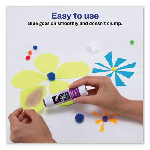 Avery® wholesale. AVERY Permanent Glue Stic, 1.27 Oz, Applies Purple, Dries Clear. HSD Wholesale: Janitorial Supplies, Breakroom Supplies, Office Supplies.