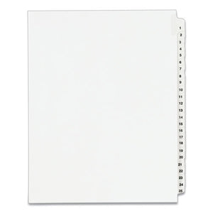 Avery® wholesale. AVERY Preprinted Legal Exhibit Side Tab Index Dividers, Avery Style, 25-tab, 1 To 25, 11 X 8.5, White, 1 Set, (1330). HSD Wholesale: Janitorial Supplies, Breakroom Supplies, Office Supplies.