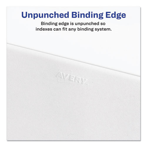 Avery® wholesale. AVERY Preprinted Legal Exhibit Side Tab Index Dividers, Avery Style, 25-tab, 51 To 75, 11 X 8.5, White, 1 Set, (1332). HSD Wholesale: Janitorial Supplies, Breakroom Supplies, Office Supplies.