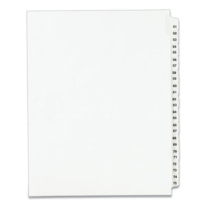 Avery® wholesale. AVERY Preprinted Legal Exhibit Side Tab Index Dividers, Avery Style, 25-tab, 51 To 75, 11 X 8.5, White, 1 Set, (1332). HSD Wholesale: Janitorial Supplies, Breakroom Supplies, Office Supplies.