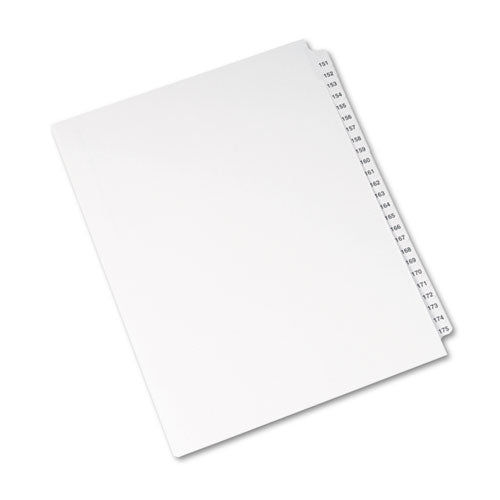 Avery® wholesale. AVERY Preprinted Legal Exhibit Side Tab Index Dividers, Avery Style, 25-tab, 151 To 175, 11 X 8.5, White, 1 Set, (1336). HSD Wholesale: Janitorial Supplies, Breakroom Supplies, Office Supplies.