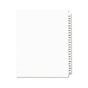 Avery® wholesale. AVERY Preprinted Legal Exhibit Side Tab Index Dividers, Avery Style, 25-tab, 201 To 225, 11 X 8.5, White, 1 Set, (1338). HSD Wholesale: Janitorial Supplies, Breakroom Supplies, Office Supplies.