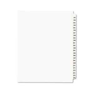 Avery® wholesale. AVERY Preprinted Legal Exhibit Side Tab Index Dividers, Avery Style, 25-tab, 251 To 275, 11 X 8.5, White, 1 Set, (1340). HSD Wholesale: Janitorial Supplies, Breakroom Supplies, Office Supplies.