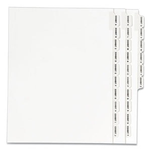 Avery® wholesale. AVERY Preprinted Legal Exhibit Side Tab Index Dividers, Avery Style, 26-tab, Exhibit A - Exhibit Z, 11 X 8.5, White, 1 Set, (1370). HSD Wholesale: Janitorial Supplies, Breakroom Supplies, Office Supplies.