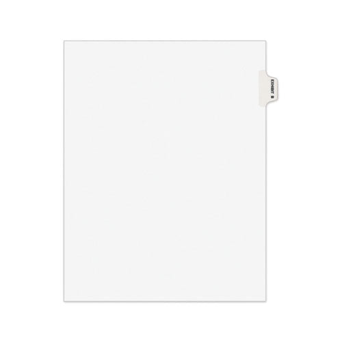 Avery® wholesale. Avery-style Preprinted Legal Side Tab Divider, Exhibit B, Letter, White, 25-pack, (1372). HSD Wholesale: Janitorial Supplies, Breakroom Supplies, Office Supplies.