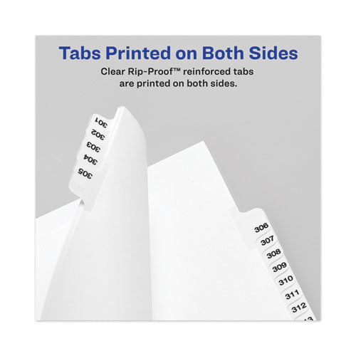 Avery® wholesale. Avery-style Preprinted Legal Side Tab Divider, Exhibit E, Letter, White, 25-pack, (1375). HSD Wholesale: Janitorial Supplies, Breakroom Supplies, Office Supplies.