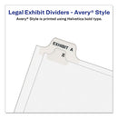 Avery® wholesale. Avery-style Preprinted Legal Side Tab Divider, Exhibit E, Letter, White, 25-pack, (1375). HSD Wholesale: Janitorial Supplies, Breakroom Supplies, Office Supplies.