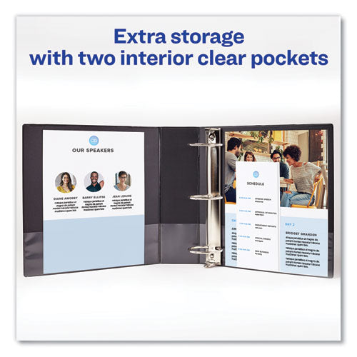 Avery® wholesale. AVERY Economy Non-view Binder With Round Rings, 3 Rings, 2" Capacity, 11 X 8.5, Black, (4501). HSD Wholesale: Janitorial Supplies, Breakroom Supplies, Office Supplies.