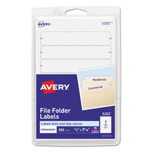 Load image into Gallery viewer, Avery® wholesale. AVERY Printable 4&quot; X 6&quot; - Permanent File Folder Labels, 0.69 X 3.44, White, 7-sheet, 36 Sheets-pack, (5202). HSD Wholesale: Janitorial Supplies, Breakroom Supplies, Office Supplies.