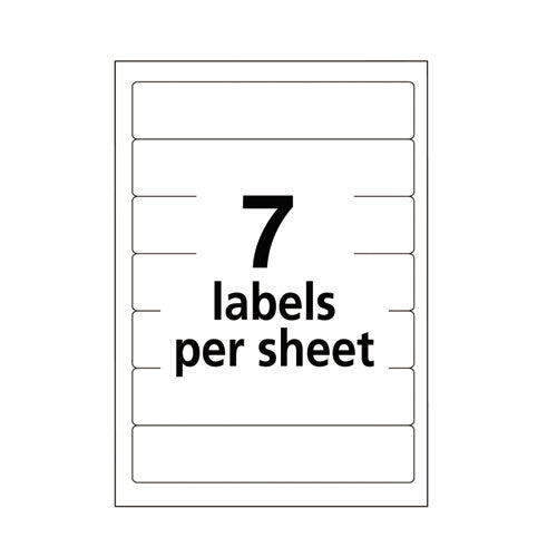 Avery® wholesale. AVERY Printable 4" X 6" - Permanent File Folder Labels, 0.69 X 3.44, White, 7-sheet, 36 Sheets-pack, (5202). HSD Wholesale: Janitorial Supplies, Breakroom Supplies, Office Supplies.