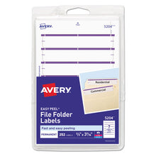 Load image into Gallery viewer, Avery® wholesale. AVERY Printable 4&quot; X 6&quot; - Permanent File Folder Labels, 0.69 X 3.44, White, 7-sheet, 36 Sheets-pack, (5204). HSD Wholesale: Janitorial Supplies, Breakroom Supplies, Office Supplies.