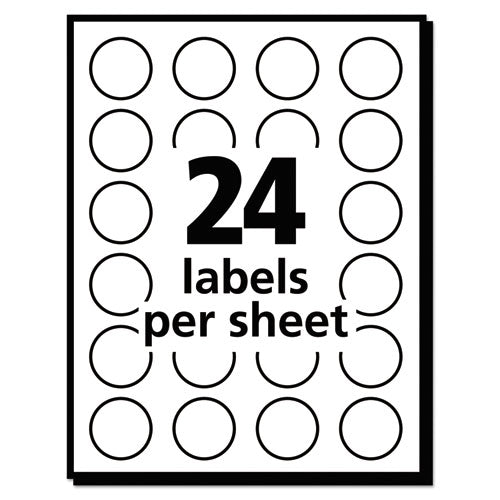 Avery® wholesale. AVERY Removable Multi-use Labels, Inkjet-laser Printers, 0.75" Dia., White, 24-sheet, 42 Sheets-pack, (5408). HSD Wholesale: Janitorial Supplies, Breakroom Supplies, Office Supplies.
