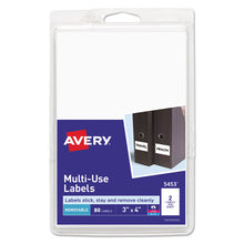 Load image into Gallery viewer, Avery® wholesale. AVERY Removable Multi-use Labels, Inkjet-laser Printers, 3 X 4, White, 2-sheet, 40 Sheets-pack, (5453). HSD Wholesale: Janitorial Supplies, Breakroom Supplies, Office Supplies.