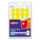 Avery® wholesale. AVERY Printable Self-adhesive Removable Color-coding Labels, 0.75" Dia., Yellow, 24-sheet, 42 Sheets-pack, (5462). HSD Wholesale: Janitorial Supplies, Breakroom Supplies, Office Supplies.