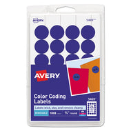 Avery® wholesale. AVERY Printable Self-adhesive Removable Color-coding Labels, 0.75