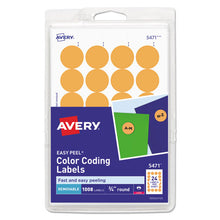 Load image into Gallery viewer, Avery® wholesale. AVERY Printable Self-adhesive Removable Color-coding Labels, 0.75&quot; Dia., Neon Orange, 24-sheet, 42 Sheets-pack, (5471). HSD Wholesale: Janitorial Supplies, Breakroom Supplies, Office Supplies.