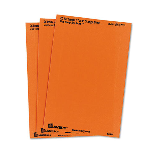 Avery® wholesale. AVERY Printable Self-adhesive Removable Color-coding Labels, 1 X 3, Neon Orange, 5-sheet, 40 Sheets-pack, (5477). HSD Wholesale: Janitorial Supplies, Breakroom Supplies, Office Supplies.