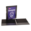 Avery® wholesale. AVERY Economy View Binder With Round Rings , 3 Rings, 0.5" Capacity, 11 X 8.5, Black, (5705). HSD Wholesale: Janitorial Supplies, Breakroom Supplies, Office Supplies.