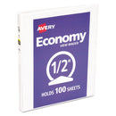 Avery® wholesale. AVERY Economy View Binder With Round Rings , 3 Rings, 0.5" Capacity, 11 X 8.5, White, (5706). HSD Wholesale: Janitorial Supplies, Breakroom Supplies, Office Supplies.
