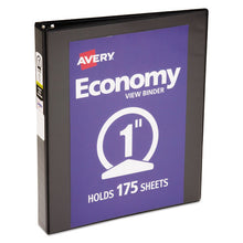 Load image into Gallery viewer, Avery® wholesale. AVERY Economy View Binder With Round Rings , 3 Rings, 1&quot; Capacity, 11 X 8.5, Black, (5710). HSD Wholesale: Janitorial Supplies, Breakroom Supplies, Office Supplies.