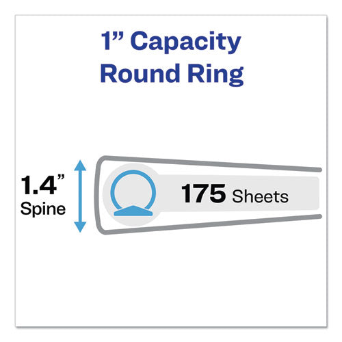 Avery® wholesale. AVERY Economy View Binder With Round Rings , 3 Rings, 1" Capacity, 11 X 8.5, White, (5711). HSD Wholesale: Janitorial Supplies, Breakroom Supplies, Office Supplies.