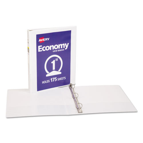 Avery® wholesale. AVERY Economy View Binder With Round Rings , 3 Rings, 1" Capacity, 11 X 8.5, White, (5711). HSD Wholesale: Janitorial Supplies, Breakroom Supplies, Office Supplies.