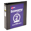 Avery® wholesale. AVERY Economy View Binder With Round Rings , 3 Rings, 2" Capacity, 11 X 8.5, Black, (5730). HSD Wholesale: Janitorial Supplies, Breakroom Supplies, Office Supplies.