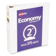 Load image into Gallery viewer, Avery® wholesale. AVERY Economy View Binder With Round Rings , 3 Rings, 2&quot; Capacity, 11 X 8.5, White, (5731). HSD Wholesale: Janitorial Supplies, Breakroom Supplies, Office Supplies.